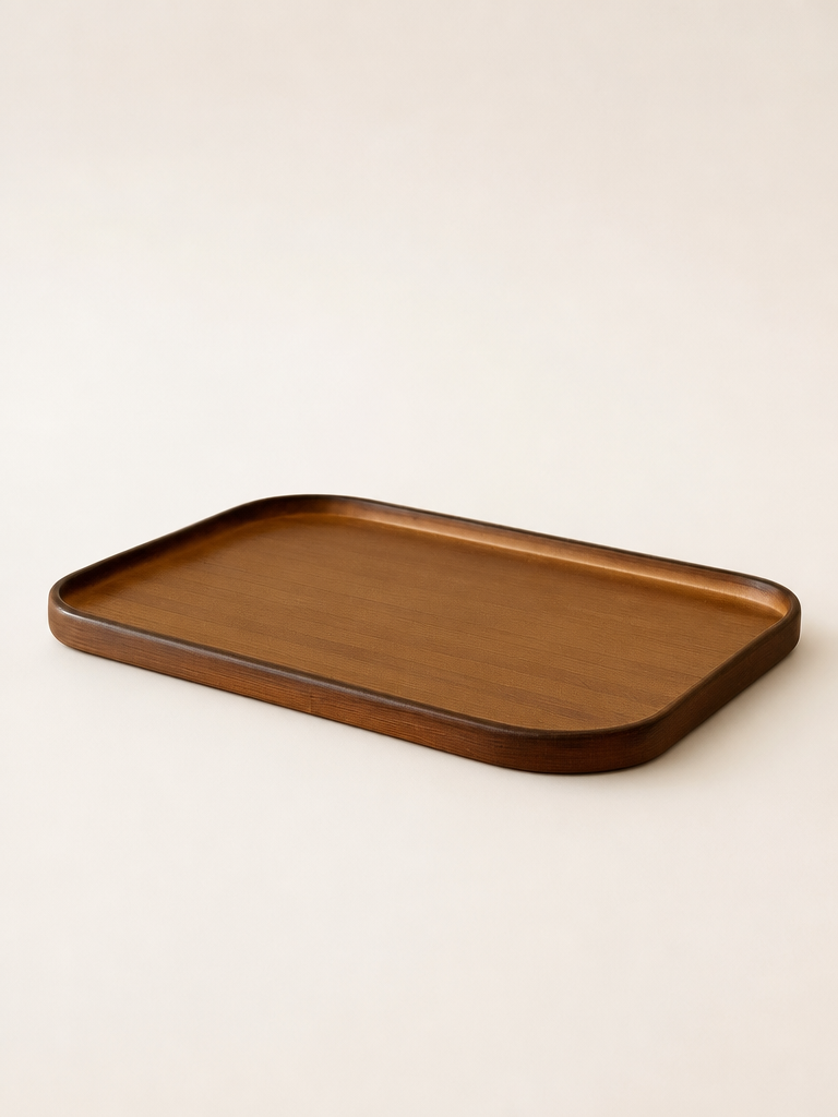Milay Dikdörtgen Akasya Ağacı Tepsi Büyük Boy 45x33 cm KOD:166