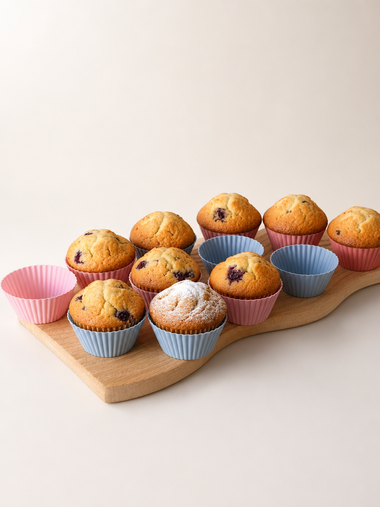 Muffin Silikon Yapışmaz Kek Kalıbı 12 Adet Set