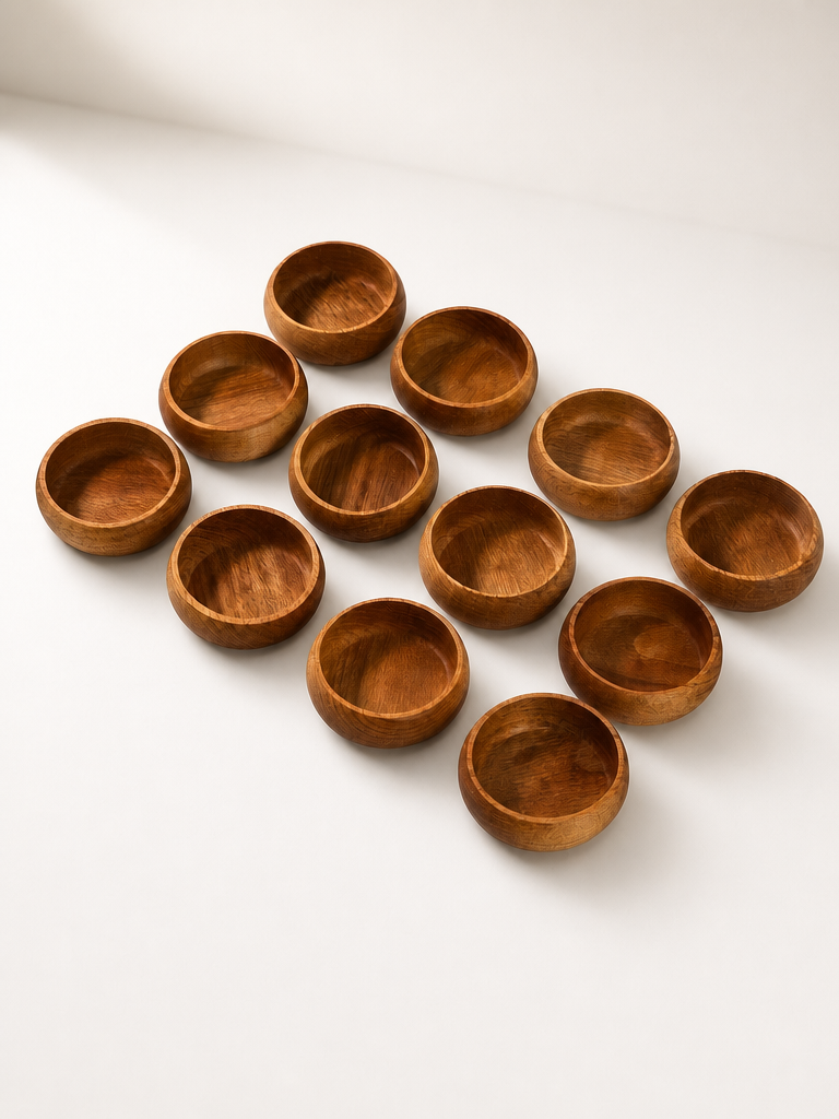 Sara Ahşap Çerezlik Seti 9 CM (SÜPER FİYAT) 12 ADET