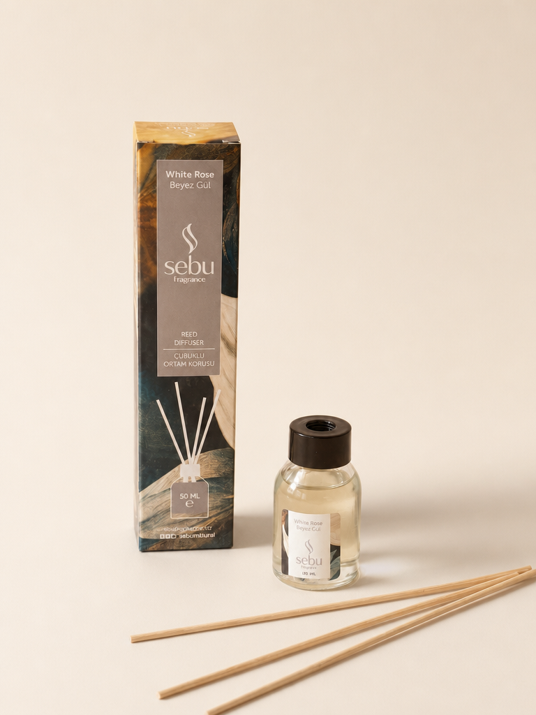 Sebu Çubuklu Ortam Kokusu Beyaz Gül 50 ml