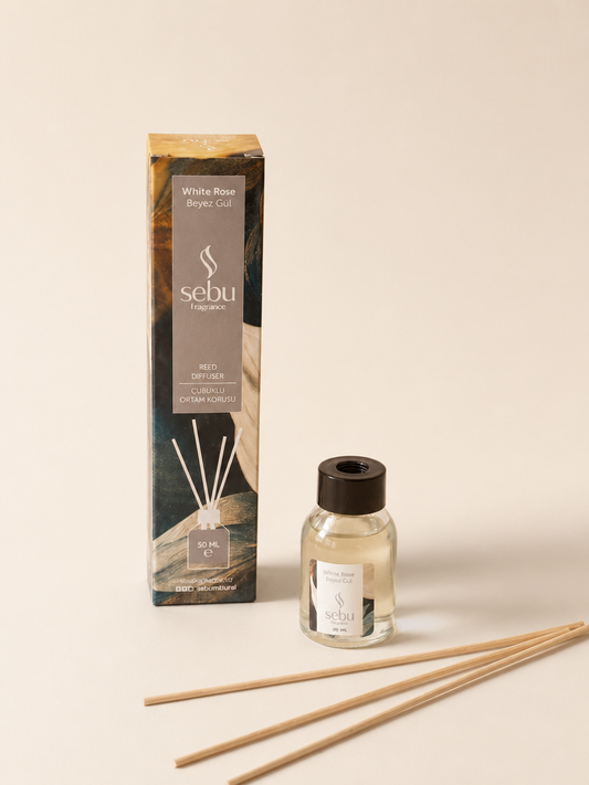 Sebu Çubuklu Ortam Kokusu Beyaz Gül 50 ml