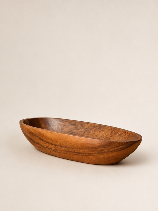 Svr Akasya Agac Oval Sunumluk 23x10x5 cm - Stüdyo