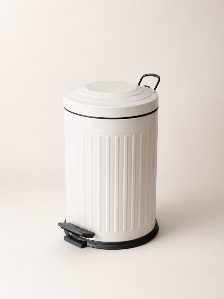 ZRA Vintage Çöp Kovası 12 Litre Krem