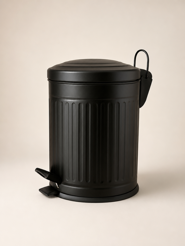ZRA Vintage Çöp Kovası 5 Litre Mat Siyah