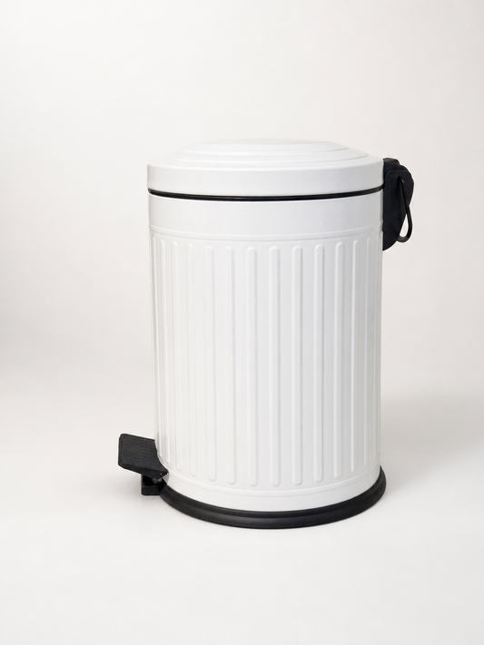 ZRA Vintage Çöp Kovası 12 Litre Mat Beyaz